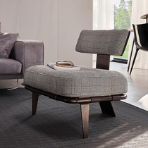 Modern light luxury single sofa home living room balcony retro leisure chair designer minimalist fabric lazy sofa