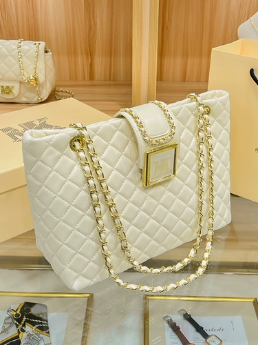 Вместительная и большая цепь, сумка на одно плечо, из натуральной кожи, в стиле Шанель, на цепочке