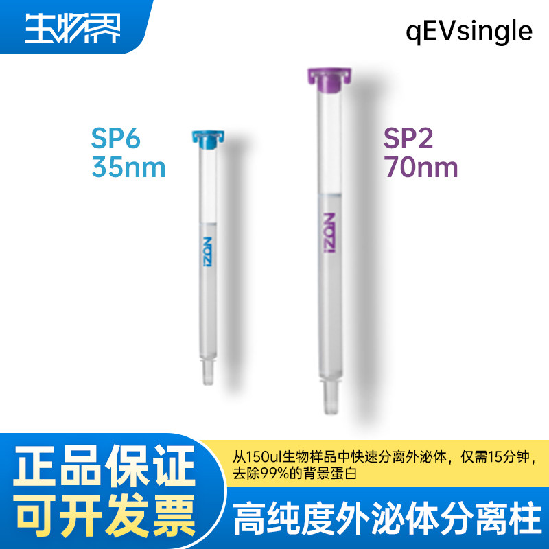 izon高纯度外泌体分离柱qEVsingle / 35nm - 20Pack外泌体SP6 SP2