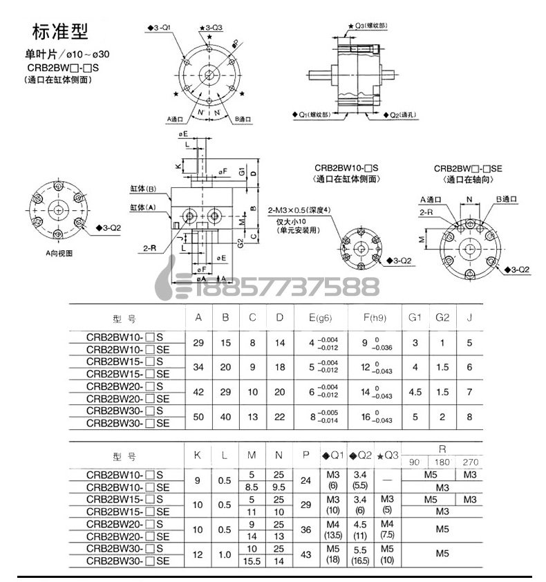 Цилиндр 口罩机叶片旋转气缸cdrb2bw/crb2bw30/40/10/15/20-90s-180s-270s Sakura America