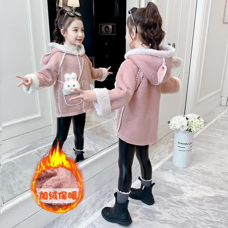 Girls ' coat autumn and winter 2020 new Korean version of the Foreign school net red children's winter wool coat autumn thickening