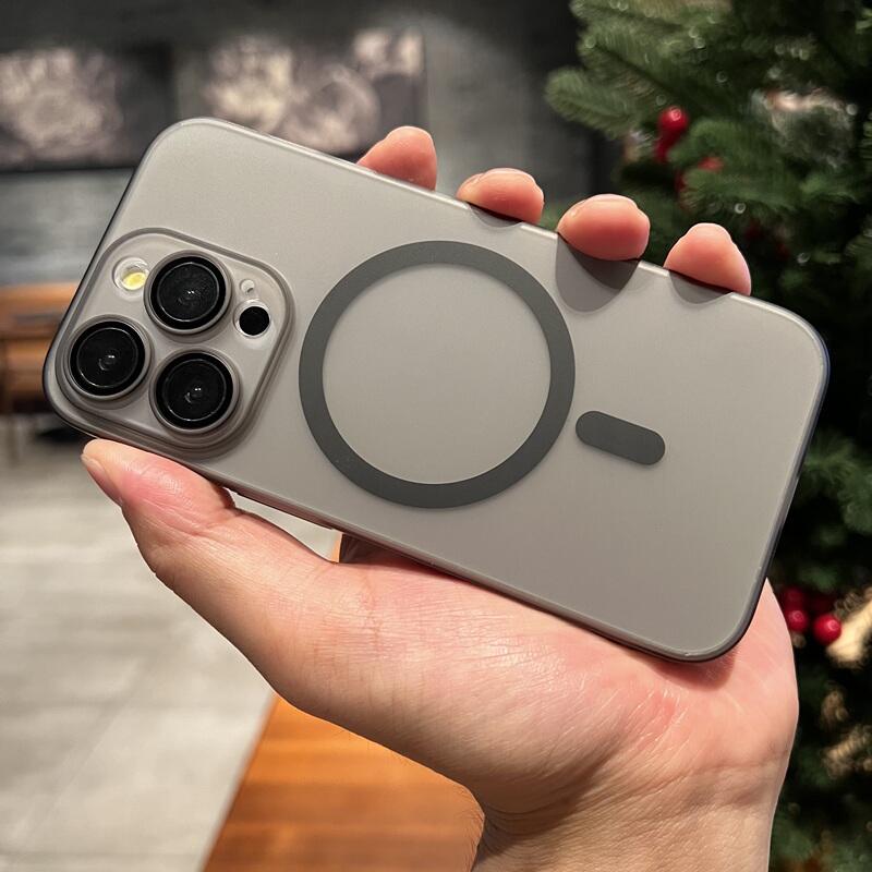 Ultra-Thin Lens Film with Fine Holes, Good Grip, Magnetic Magsafe Charging Compatible iPhone 15 Pro Case, Apple 15 Pro Max Hard Case, 14/13 Pro Full Protection Anti-Drop, I12 for Men and Women, 11