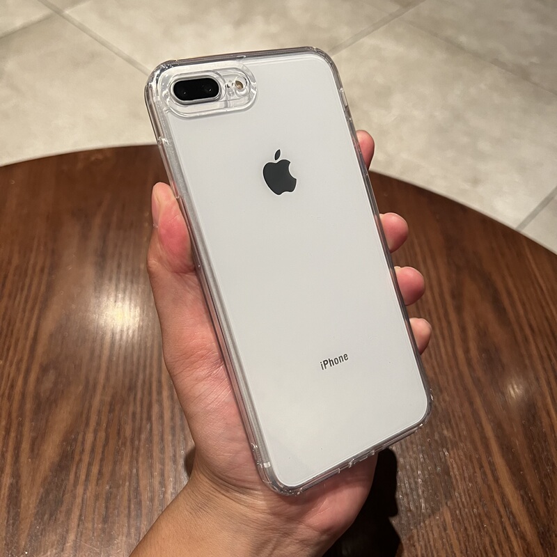 High-End Feel, Premium Acrylic Crystal, High Transparency, White, Suitable for iPhone 7 7 Plus Phone Case, Apple 8/8 Plus Protective Cover, 7P/8P Soft Edge, Full Coverage, Anti-Drop, Unisex
