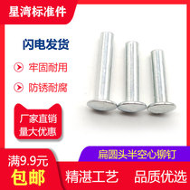 Star Bay standard parts GB873 galvanized flat round head semi-empty core rivet iron semi-hollow rivet M3M4M5M6