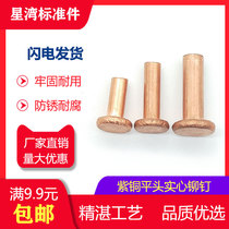 Star Bay standard flat copper rivets copper rivets solid in copper liu ding flat caps copper M3M4M5M6
