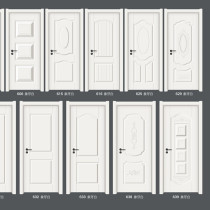 Manufacturer Direct Eco Baking Varnish Solid Wood Composite Bedroom Door Modern Minimalist Economy Type Home Room Door White Door