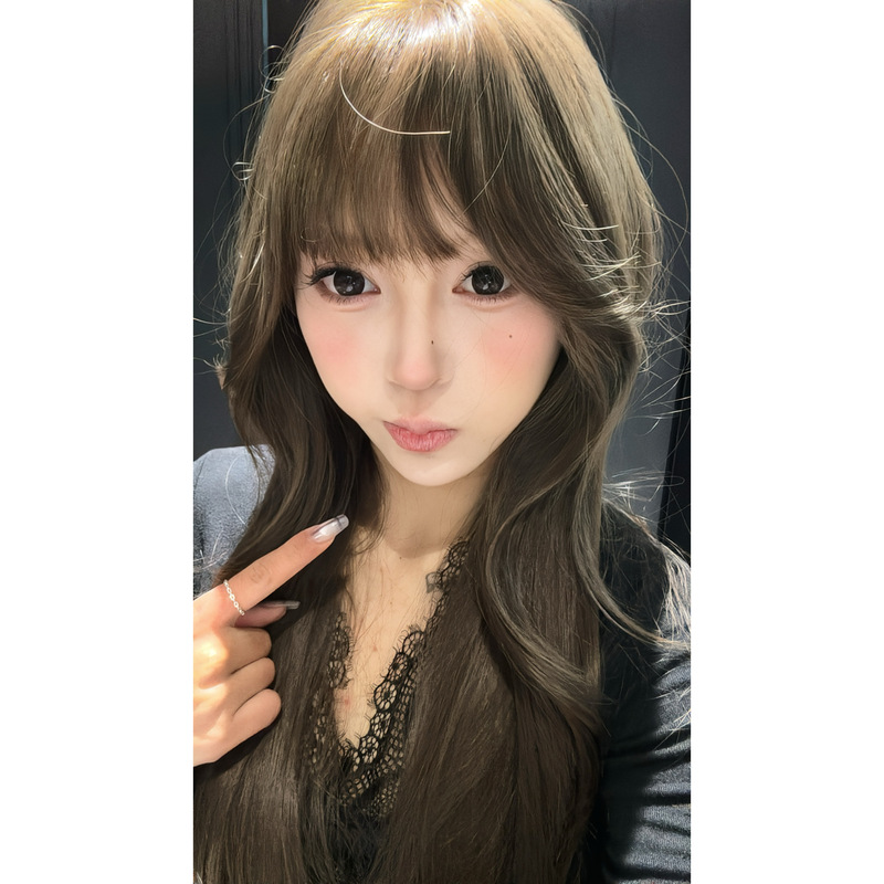[Peach Elf] 2854 Atmospheric New Craft Wig Doll-Like Full Head Wig