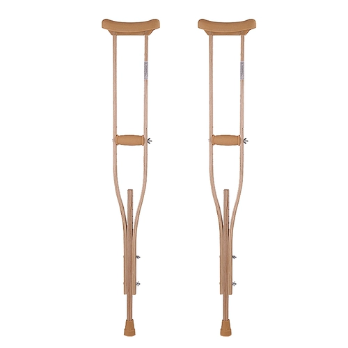 Двойные костыли с регулируемой высотой для пожилых людей с ограниченными возможностями, деревянные подмышечные костыли, ходунки, нескользящие костыли, деревянные костыли.