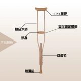 Двойные костыли с регулируемой высотой для пожилых людей с ограниченными возможностями, деревянные подмышечные костыли, ходунки, нескользящие костыли, деревянные костыли.