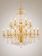 French-Style All-Copper Living Room Chandelier, High-End Light Luxury for Master Bedroom, Elegant Dining Room, American Retro Bedroom, Vintage Crystal Villa