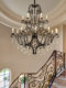 Duplex Building American Retro Living Room High-Rise Grand Crystal Staircase Open-Air Hotel Villa Restaurant Cafe Chandelier