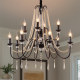American-Style High-End Chandelier for Dining Room, Bedroom, Modern Minimalist Light Luxury Living Room, French-Style New Vintage-Style Room Chandelier