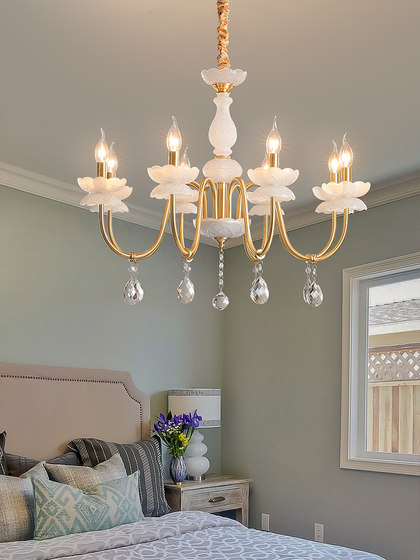 French Cream Style New All-Copper 2025 Living Room and Bedroom Elegant American Creative Dining Room Simple Home Chandelier