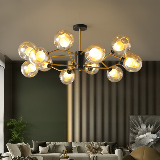 Elegant Living Room Light Luxury Lamp Nordic Style Chandelier Gold Simple Magic Bean Dining Room Post-Modern Master Bedroom Lighting Fixtures