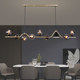 Long restaurant chandelier creative Nordic simple and elegant long 2021 new bar table dining room lamps