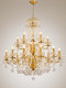 French-Style All-Copper Living Room Chandelier, High-End Light Luxury for Master Bedroom, Elegant Dining Room, American Retro Bedroom, Vintage Crystal Villa