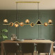 Long restaurant chandelier creative Nordic simple and elegant long 2021 new bar table dining room lamps