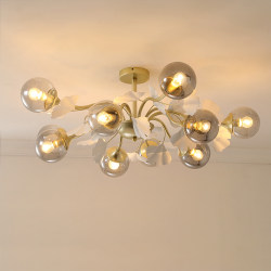 Ginkgo Leaf Living Room Chandelier, Elegant and Creative, Modern and Simple, Master Bedroom, Nordic Light Luxury, Room, Dining Room, American Style, Internet-Famous Lamp
