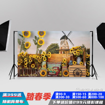 Birthday Background Cloth 2021 Red in Walk Photography 3D Stereo Photography Background Board Shooting