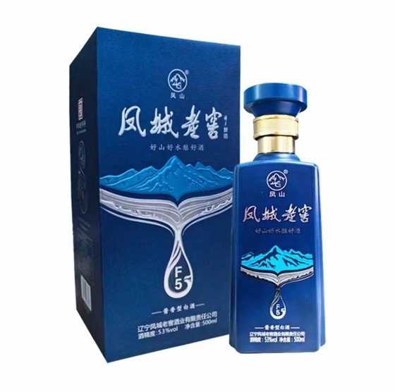 Fengcheng Laojiao Fengwu 53% sauce-flavored grain wine 500ml/bottle gift box high-quality old liquor