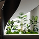 Indoor Artificial Plant Landscaping Combination, Areca Palm, Traveler's Banana, Fake Green Plants, Window Display, Company Restaurant Decoration Ornaments
