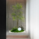 Artificial Plant Landscaping Combination, Nandina Bonsai, Entrance Corner Green Plant Landscape Decoration, Indoor Staircase Ornament