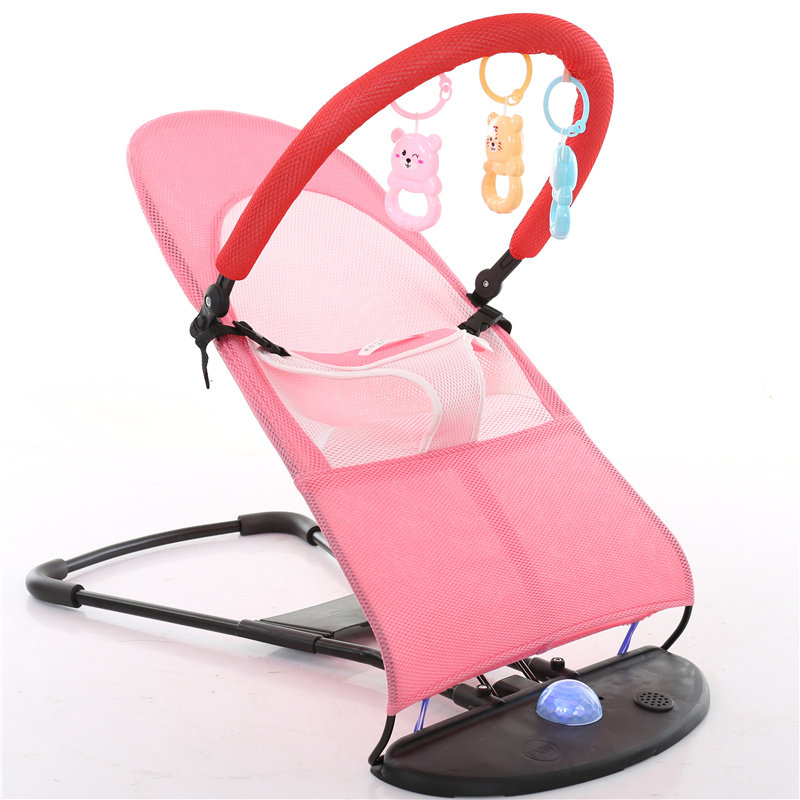 Pete Cat Summer Style - Baby Coaxing Artifact Coaxing Baby Newborn Baby Rocking Chair Children Soothes Multifunctional Reclining Chair 0 - Taobao