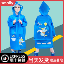 Smally childrens raincoat Childrens kindergarten baby primary school students with school bags poncho Mens and womens waterproof raincoat