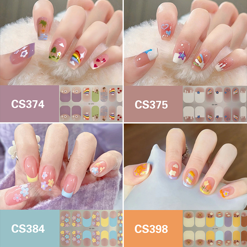 High-Quality Nail Polish Film Stickers, Waterproof and Smudge-Proof Nail Stickers, Fine Glitter Finished Product, Long-Lasting Soft Gel Nail Art Full Stickers