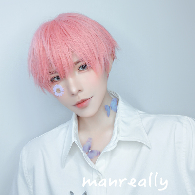 taobao agent 漫真 Wig Men's short hair Korean version of handsome natural net red fashion Zhengtai Cos multimeter hair wig