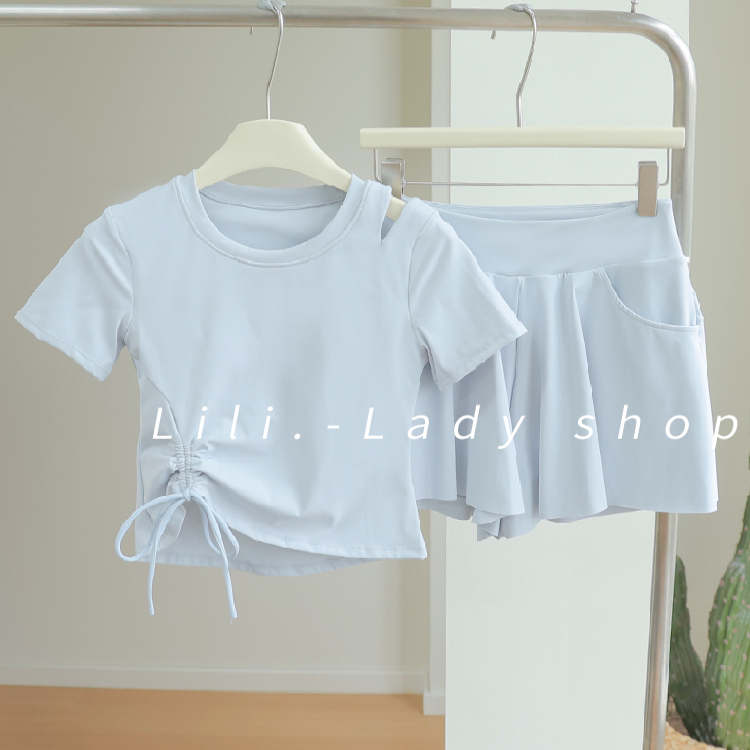 Sports Suit for Women 2026 New Outdoor Running Tennis Quick-Drying Training Top Slim Fit Slimming Fitness Yoga Wear