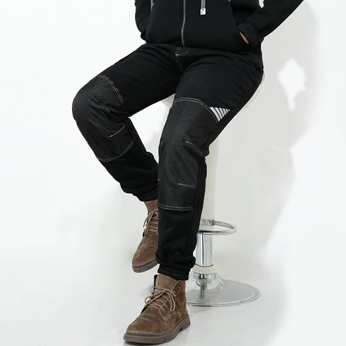 Утепленные удерживающие тепло светоотражающие штаны, эластичные бархатные рабочие наколенники, облегающий крой