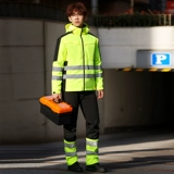 Демисезонный удерживающий тепло светоотражающий пуховик для работы, безопасная съемная куртка