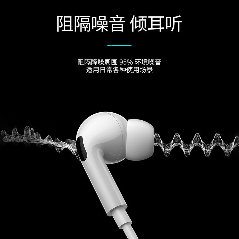 English Cet-4 and Cet-6 Listening Test Radio Universal Headphones 3.5mm Mobile Phone Computer Karaoke Wired Earbuds with In-Line Control