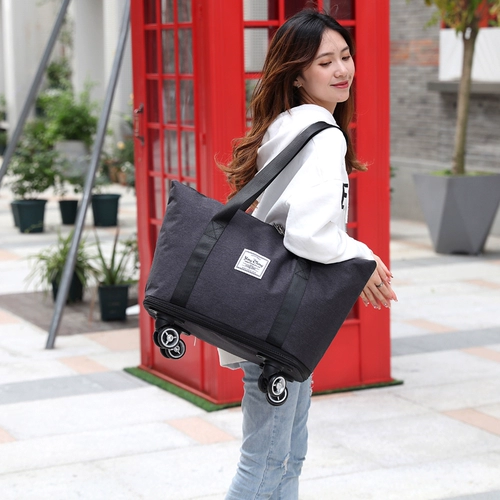 Вместительная и большая сумка для путешествий, складная портативная сумка на колесиках на одно плечо