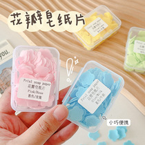 Soap flakes disposable hand washing soap flakes outdoor travel children and students antibacterial cleaning petal soap paper