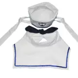 Военно-морские перчатки, комплект, шлем, галстук-бабочка, аксессуар для волос, шапка, шарф