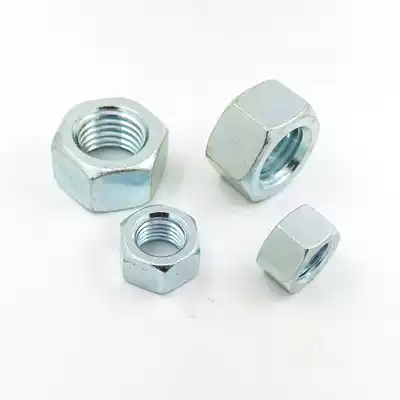 (M5M6M8 M10 M12-36)8 grade galvanized hexagon nut blue white hexagon nut high strength nut