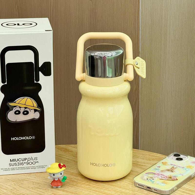 Holoholo Small Milk Pot 316 Stainless Steel Portable Water Kettle High-Looking Women's Straw Thermos Cup Large Capacity Water Holoholo Small Milk Pot 316 Stainless Steel Portable Water Kettle High-Looking Women's Straw Thermos Cup Large Capacity Water