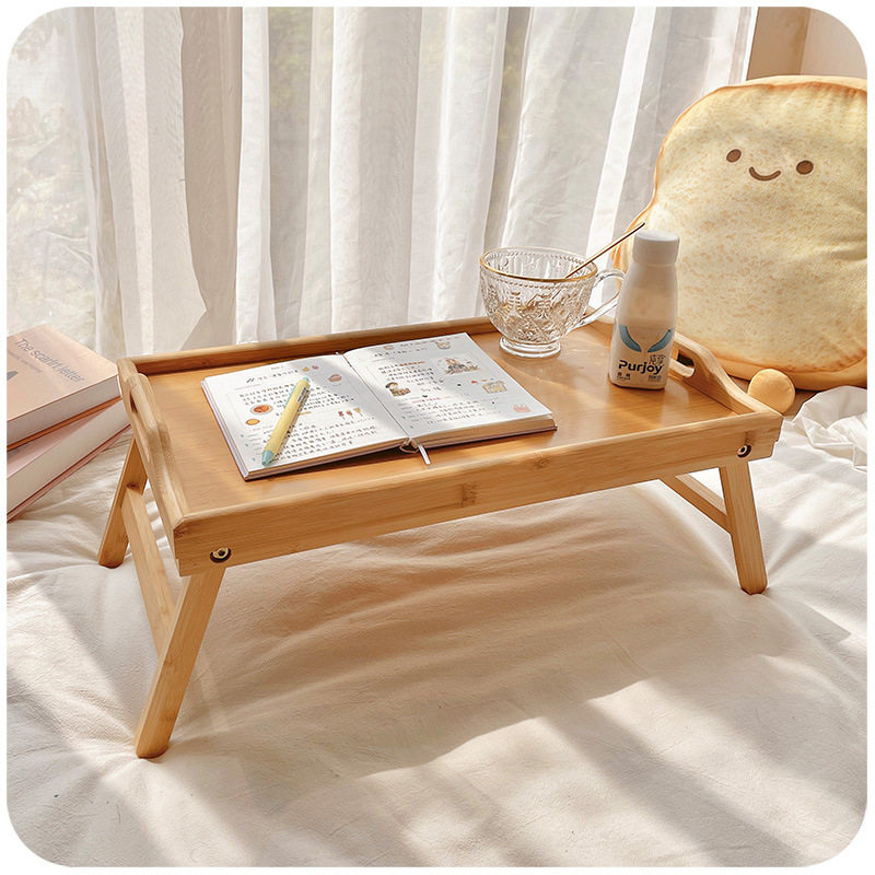 Japanese-style bay window small table bed foldable dining table board bedroom wooden solid wood dormitory artifact computer table