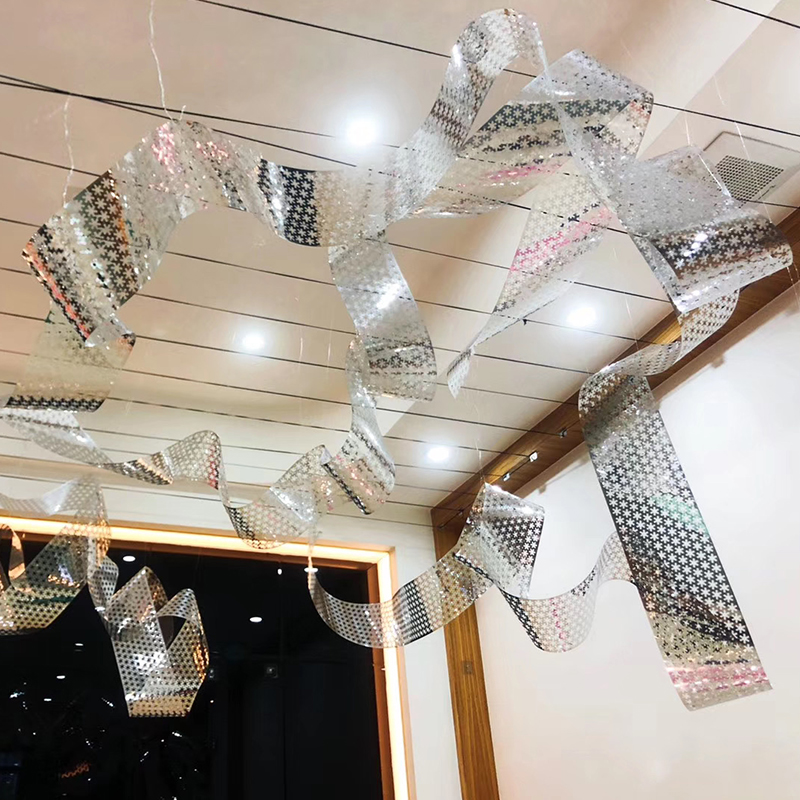 Creative wedding props suspended ceiling pattern grid grid layout colorful sequins with reflective flash suspended ceiling modeling net