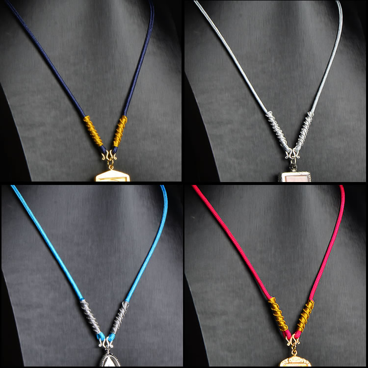3mm Thailand Buddha card chain Buddha card lanyard pendant lanyard necklace rope does not fade soft can be set 2mm
