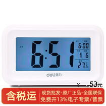 The 88801 multi-function electronic clock (only) 15*5*9cm white blue two colors are optional