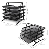 Delica Metal Three -Layer файловый дисковый ящик файл каркас рамки железной каркас A4 папки офиса офис настольные архивы.