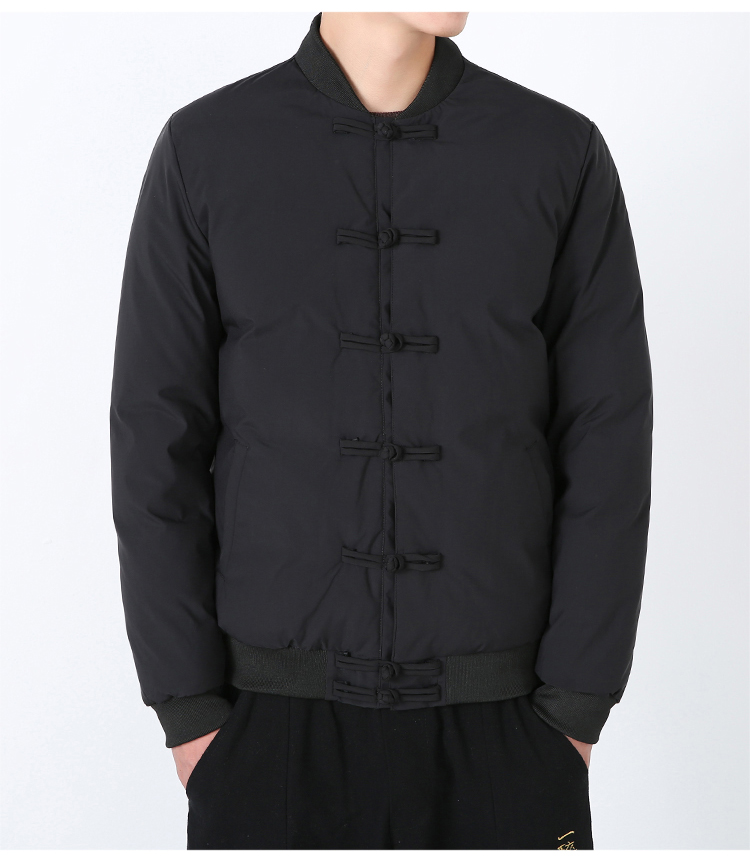 Winter Tang phù hợp với nam giới đệm bông thanh niên Trung Quốc phong cách retro Trung Quốc khóa cotton áo khoác bóng chày áo khoác cỡ lớn áo bomber nam hàng hiệu