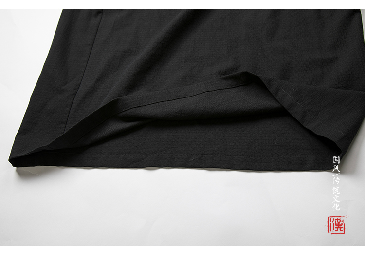 Quần mùa hè phong cách Trung Quốc quần nam chín quần rộng cộng với phân bón XL cotton ống rộng quần thun thun thun quần - Quần làm việc shop quần áo nam