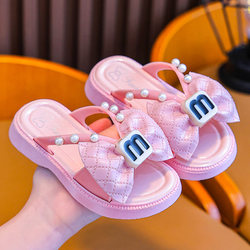 Children's sand slippers Xia girl non -slip soft bottom room large, medium and small child sandals girl net red princess slippers tide