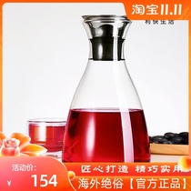 Lei fast cold water bottle High Borosilicate glass high temperature explosion-proof household large capacity cold water teapot European rotating bottle cap