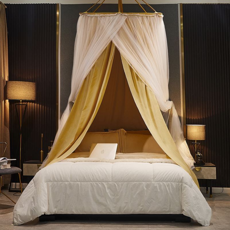 Court bed tent Luo umbrella suspended ceiling ordinary household girl heart princess wind bedroom net red mosquito net ins European style