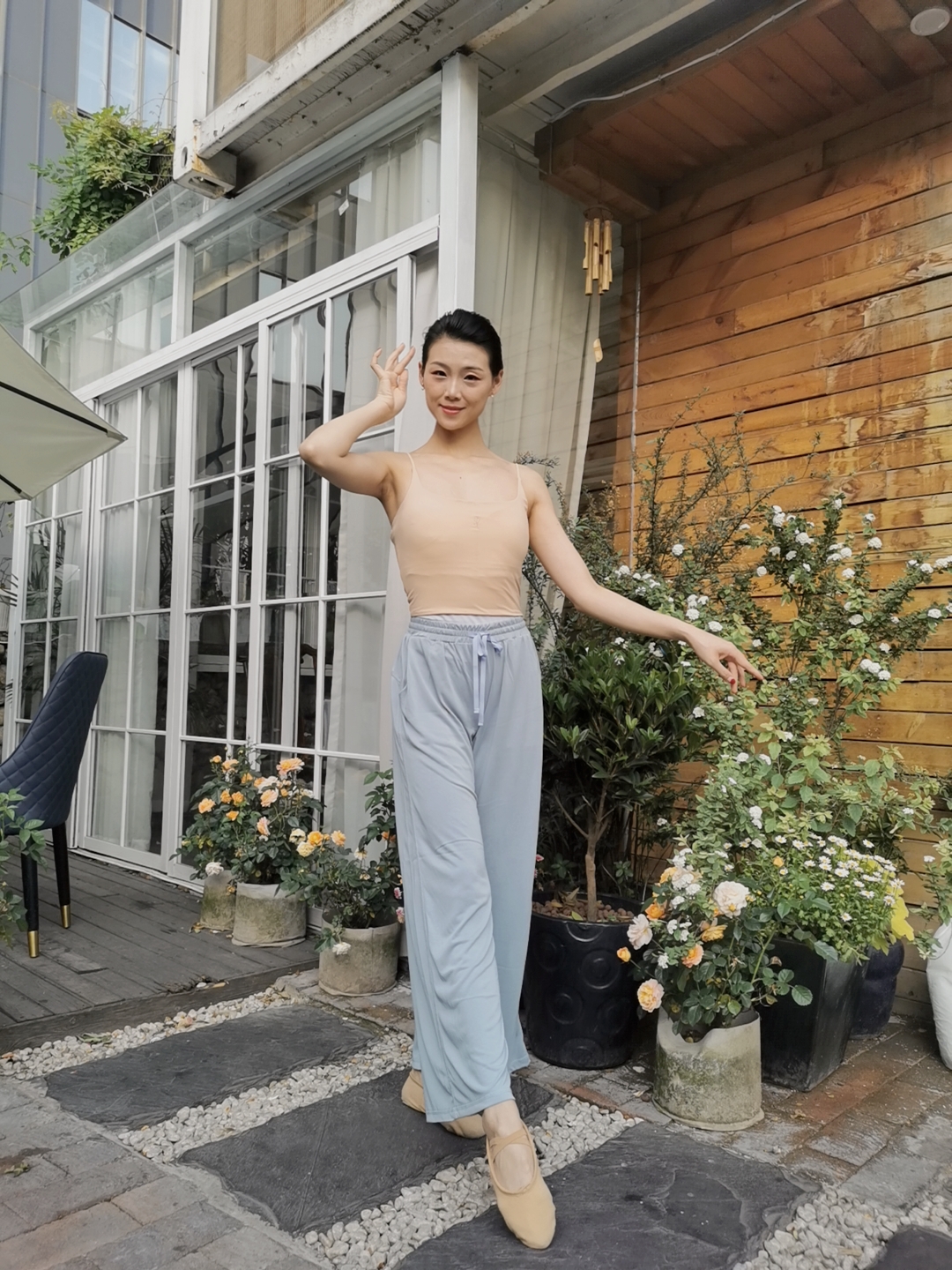 King of King of Ding Jin poetic same style legs long practice suit comfortable and elegant three color pants